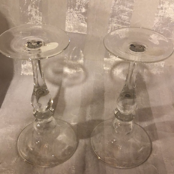 Princess House Crystal Candlesticks - Picture 6 of 7